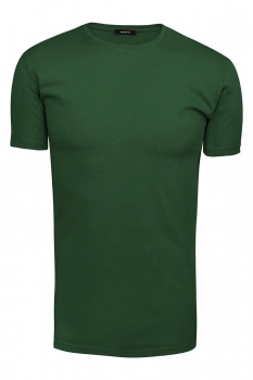 Tricou slim verde guler rotund