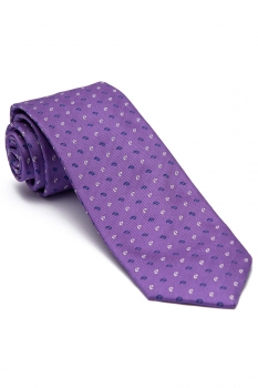 Cravata Matase tesuta Violet print Floral