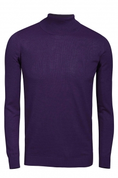 Slim body purple sweater