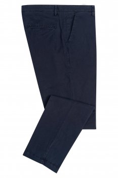 Pantaloni slim albastri uni