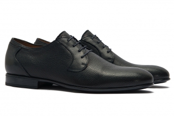 Navy genuine leather shoes