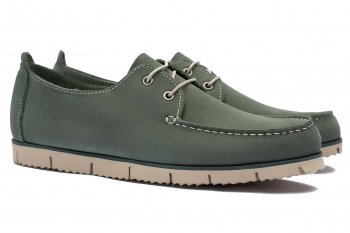 Boat shoes verzi piele nabuc