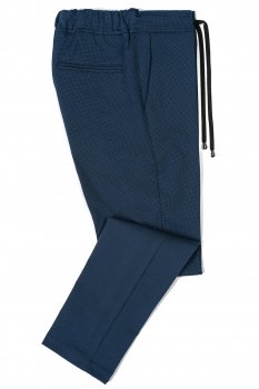 Pantaloni slim albastri uni