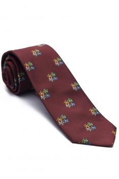 Cravata grena print floral
