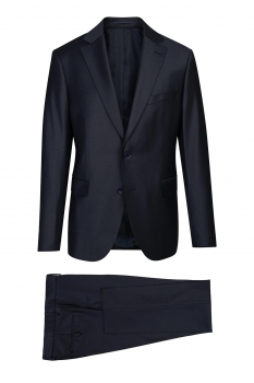 Slim body navy plain suit