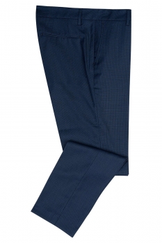 Pantaloni slim albastri uni