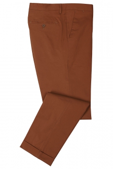 Slim body brown plain trouser