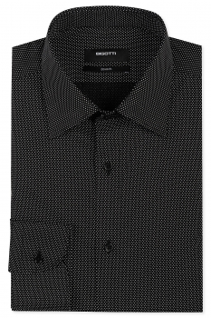 Slim body black geometric shirt