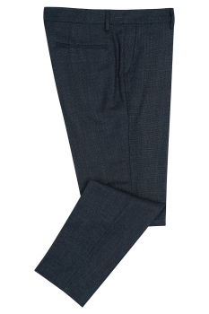 Slim body blue plain trousers