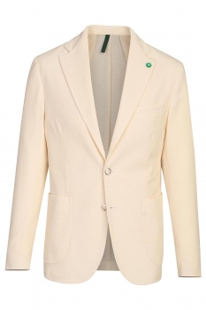 Slim body white plain blazer