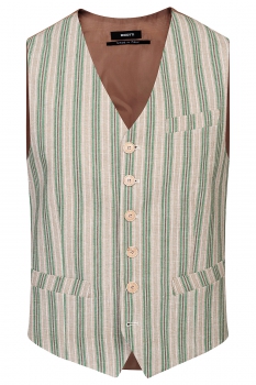 Slim body beige stripe waistcoat