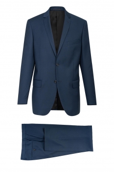 Regular blue plain suit