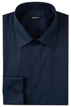 Slim body navy plain shirt