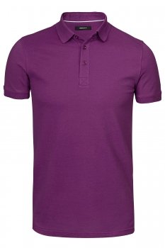 Tricou polo slim mov uni