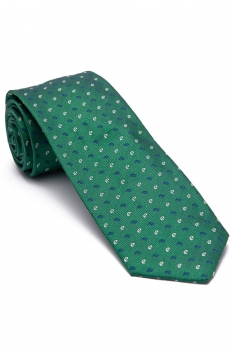 Cravata Matase tesuta Verde print Floral