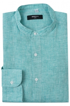 Slim verde uni camasi