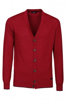 Cardigan slim rosu uni