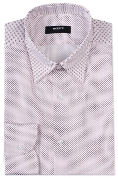 Slim body white geometric shirt