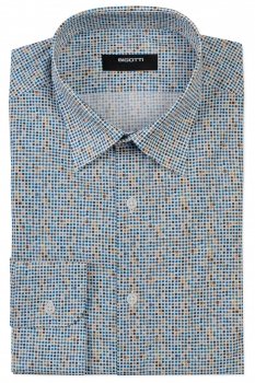 Camasa slim alba print geometric