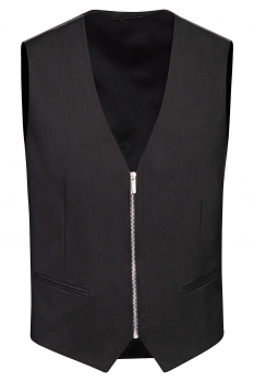 Slim body black plain waistcoat