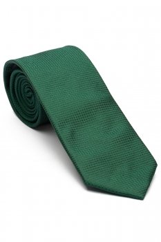 Cravata matase tesuta verde uni