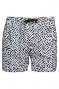 Short multicolor print geometric