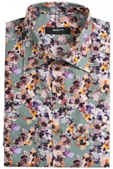Camasa superslim vernil print floral
