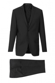 Regular black plain suit