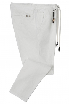 Pantaloni slim albi uni
