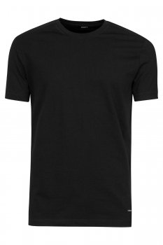 Tricou slim negru guler rotund