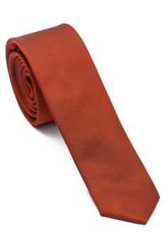 Cravata poliester tesut oranj uni