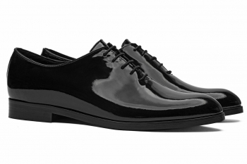 Black genuine leather shoes