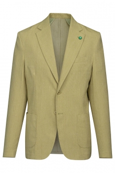 Slim body green plain blazer