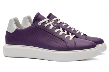 Purple genuine leather shoes