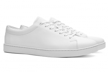 White genuine leather shoes