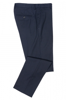 Slim body navy plain trousers