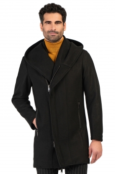 Black plain coat