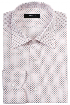 Slim body white floral shirt