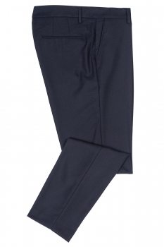 Slim body navy plain trousers