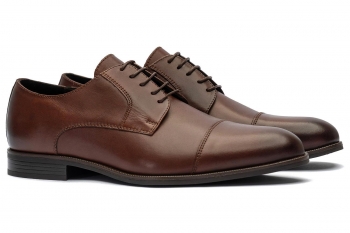 Brown genuine leather shoes