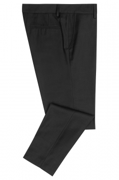 Slim body black plain trousers