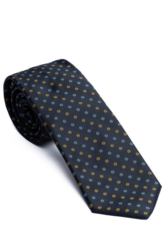 Bigotti Cravata bleumarin print floral