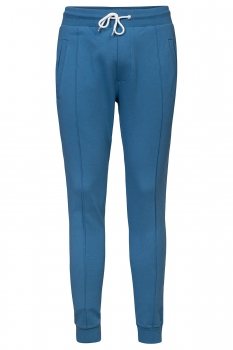 Slim body blue plain trousers