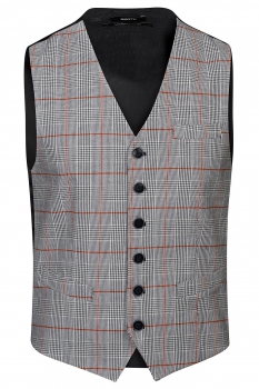 Slim body black carouri waistcoat