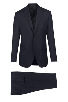 Slim body navy plain suit