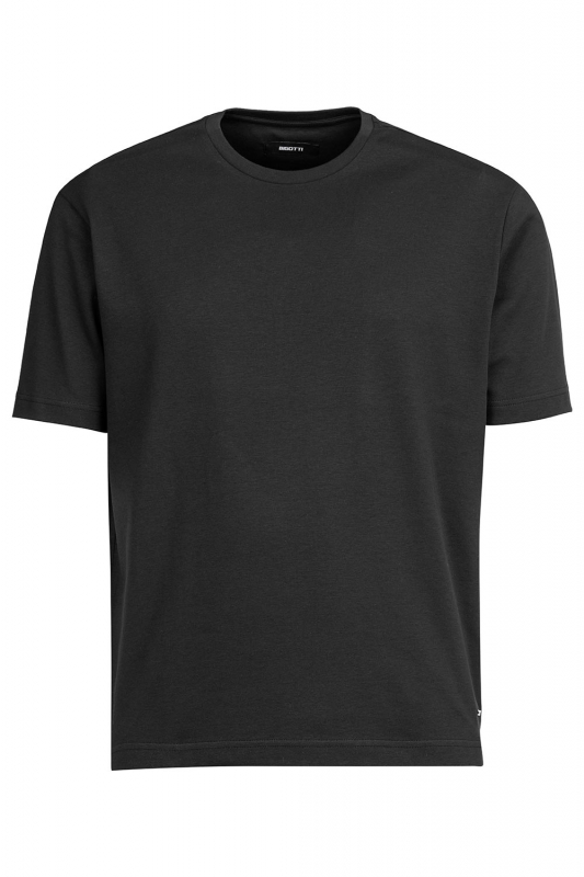 Bigotti Tricou slim  negru guler rotund