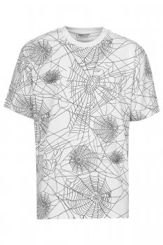 Tricou oversize alb print 