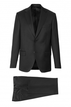 Slim body black plain suit