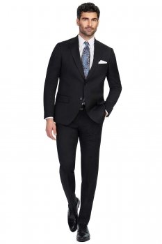 Costum slim conti negru uni