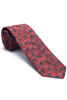 Red Floral Tie